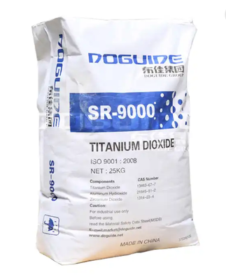 DOGUIDE SR-9000 Zr-Al دی اکسید تیتانیوم روتیل غیر ارگانیک پوشش داده شده با سفیدی بالا و پراکندگی عالی آب