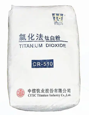 CITIC CR-510 روتیل دی اکسید تیتانیوم با 100% محتوای روتیل، باقیمانده الک بسیار کم و سفیدی عالی برای پوشش ها و پلاستیک ها
