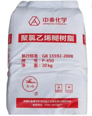 Zhongtai P-450 رزین پیست پی وی سی با ارزش K متوسط با لزگی پایین و VCM باقی مانده کم برای محصولات نرم پی وی سی