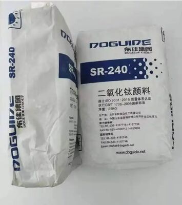 SR-240 Tio2 روتیل دی اکسید تیتانیوم با سفیدی بالا پراکندگی عالی و تراکم عمده بالا برای Masterbatch