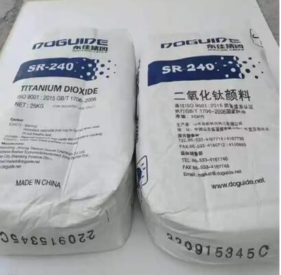 Dongjia SR-240 روتیل دی اکسید تیتانیوم با سفیدی بالا پراکندگی عالی و آلومینیوم پوشش داده شده برای masterbatch