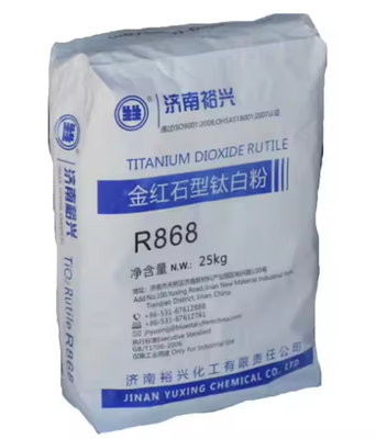 Bluestar Yuxing R868 دی اکسید تیتانیوم روتیل با پوشش غیر ارگانیک Zr-Al برای قدرت رنگ آمیزی بالا و نمک کم محلول
