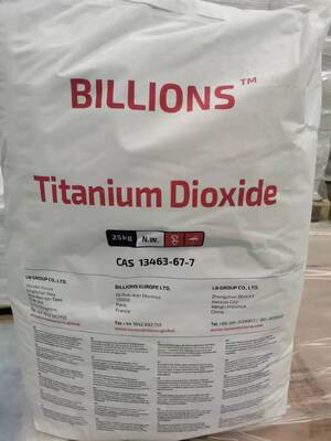 LB Group BILLIONS TM BLR-698 دی اکسید تیتانیوم روتیل با پوشش دوگانه Zr-Al، ذرات فوق العاده ظریف و جذب روغن کم برای پراکندگی برتر