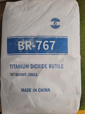 BR-767 روتیل دی اکسید تیتانیوم TiO2 رنگدانه با پوشش ترکیبی Si-Al، تبدیل روتیل بالا ≥98.5٪ و اندازه ذرات 0.22-0.28μm