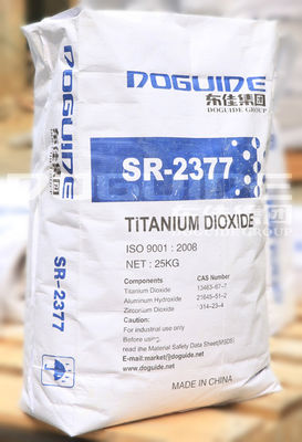 SR-2377 Doguide Titanium Dioxide Tio2 Rutile با 93.0% محتوای TIO2 و 97.0% محتوای Rutile Zr.Al پوشش غیر ارگانیک