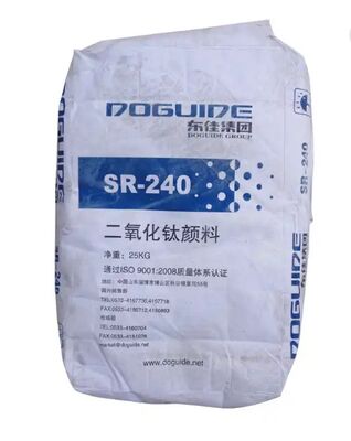 رنگدانه دی‌اکسید تیتانیوم روتیل SR-240 با محتوای TiO₂ ≥96%، محتوای روتیل ≥97% و سفیدی ≥97%
